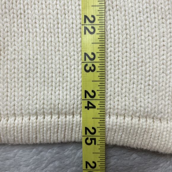 Hanna Andersson Sweater Womens XL Ivory Wool Blend Embroidered Floral Pullover - Picture 8 of 8